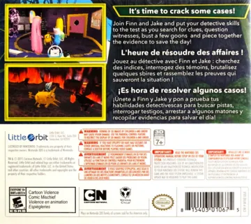 Adventure Time - Finn & Jake Investigations (USA) box cover back